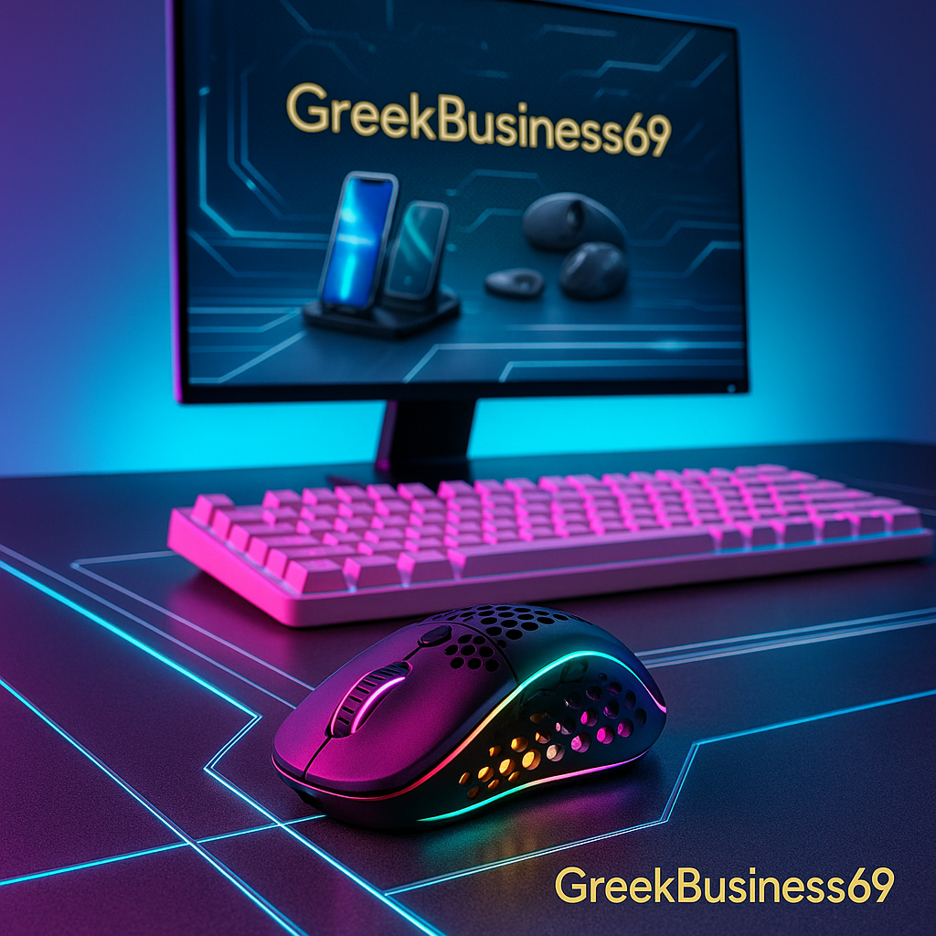 2.4G Wireless Mouse with RGB Backlit 6-Button 3-Speed DPI Type C Rechargeable Ergonomic Honeycomb Design Gaming Mouse
