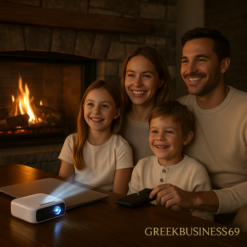 Mini Projector – 1080P Full HD Support, Portable LED Projector, 4K Video Playback, Multiple Connectivity Options