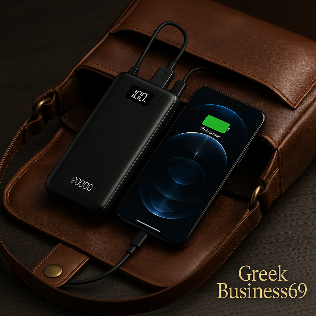 20000Mah Power Bank Portable Charger with Cables, USB Battery Pack Compatible for Iphone & Android Cell Phone