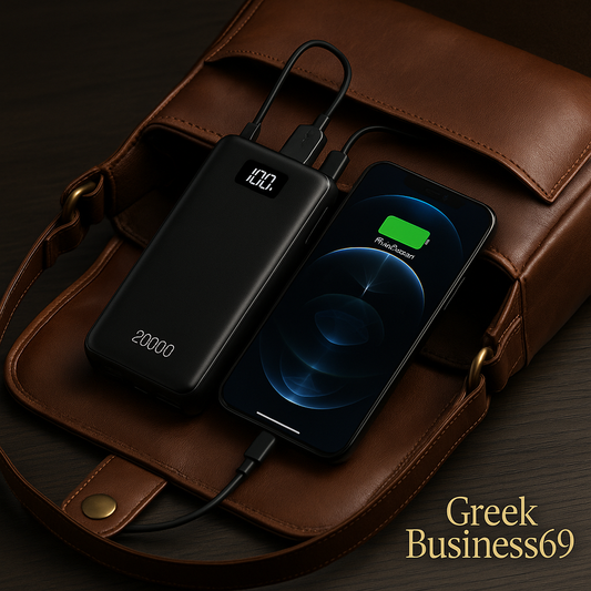 20000Mah Power Bank Portable Charger with Cables, USB Battery Pack Compatible for Iphone & Android Cell Phone