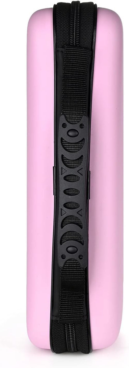CD Case, 96 Capacity EVA Protective Blu-Ray DVD Case Portable Zipper CD Holder Disc Storage Organizer Wallet Bag for Car Home Travel (96 Capacity, Pink96)