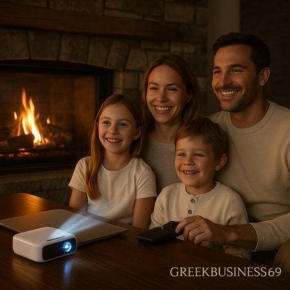 Mini Projector – 1080P Full HD Support, Portable LED Projector, 4K Video Playback, Multiple Connectivity Options