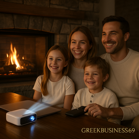 Mini Projector – 1080P Full HD Support, Portable LED Projector, 4K Video Playback, Multiple Connectivity Options