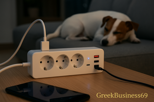 EU Plug AC Outlet Smart Home Power Strip – Multipurpose Electrical Extension Cord with USB Ports & Fast Charging